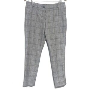Pendleton Houndstooth Womens 8P Glen Plaid 100% Virgin Wool Pants Grey Straight